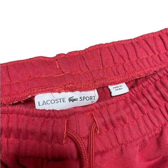 LACOSTE SPORT Women's Tennis Fleece Sweatpants Red Size 4 / Size XS - Picture 9 of 9